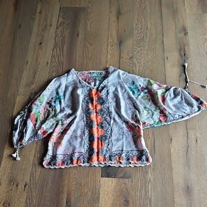 Johnny WAS Flawless Silk Tunic Size L